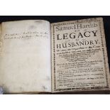 SAMUEL HARTLIB: SAMUEL HARTLIB, HIS LEGACY OF HUSBANDRY WHEREIN ARE BEQUEATHED TO THE COMMON-