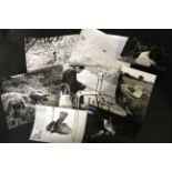 Original press monochrome photographs, 80+ in all, (French) some unpublished including The