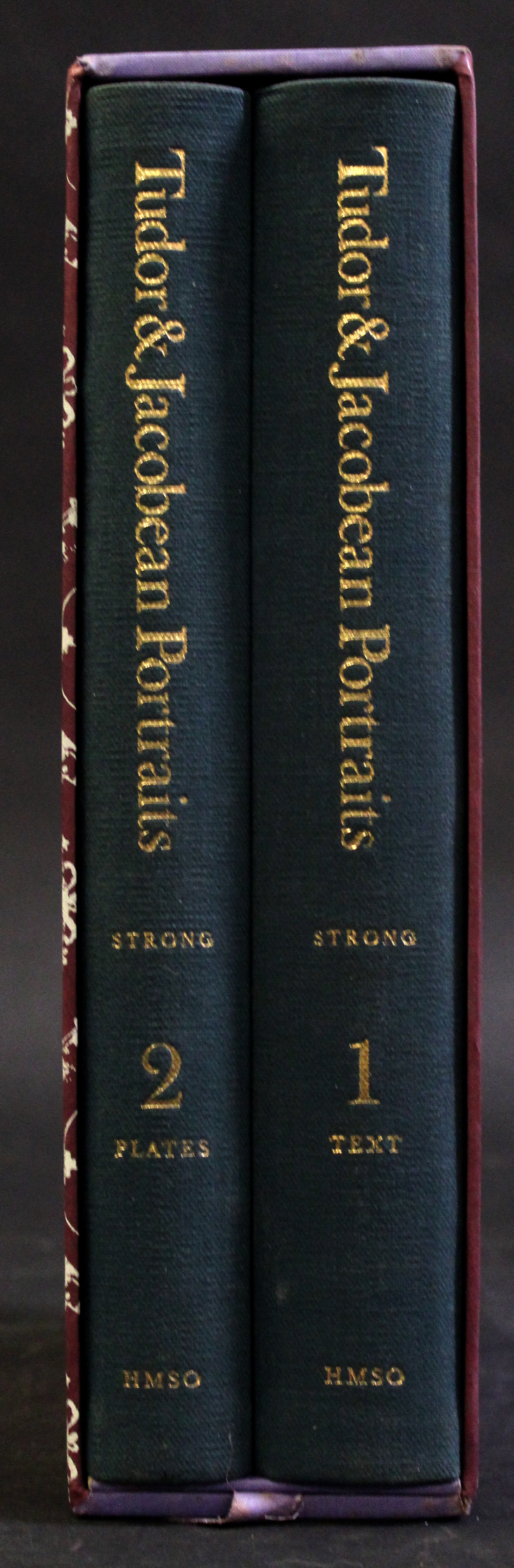 ROY STRONG: TUDOR AND JACOBEAN PORTRAITS, HMSO, 1969, 1st edition, 2 vols, 4to, original cloth gilt,