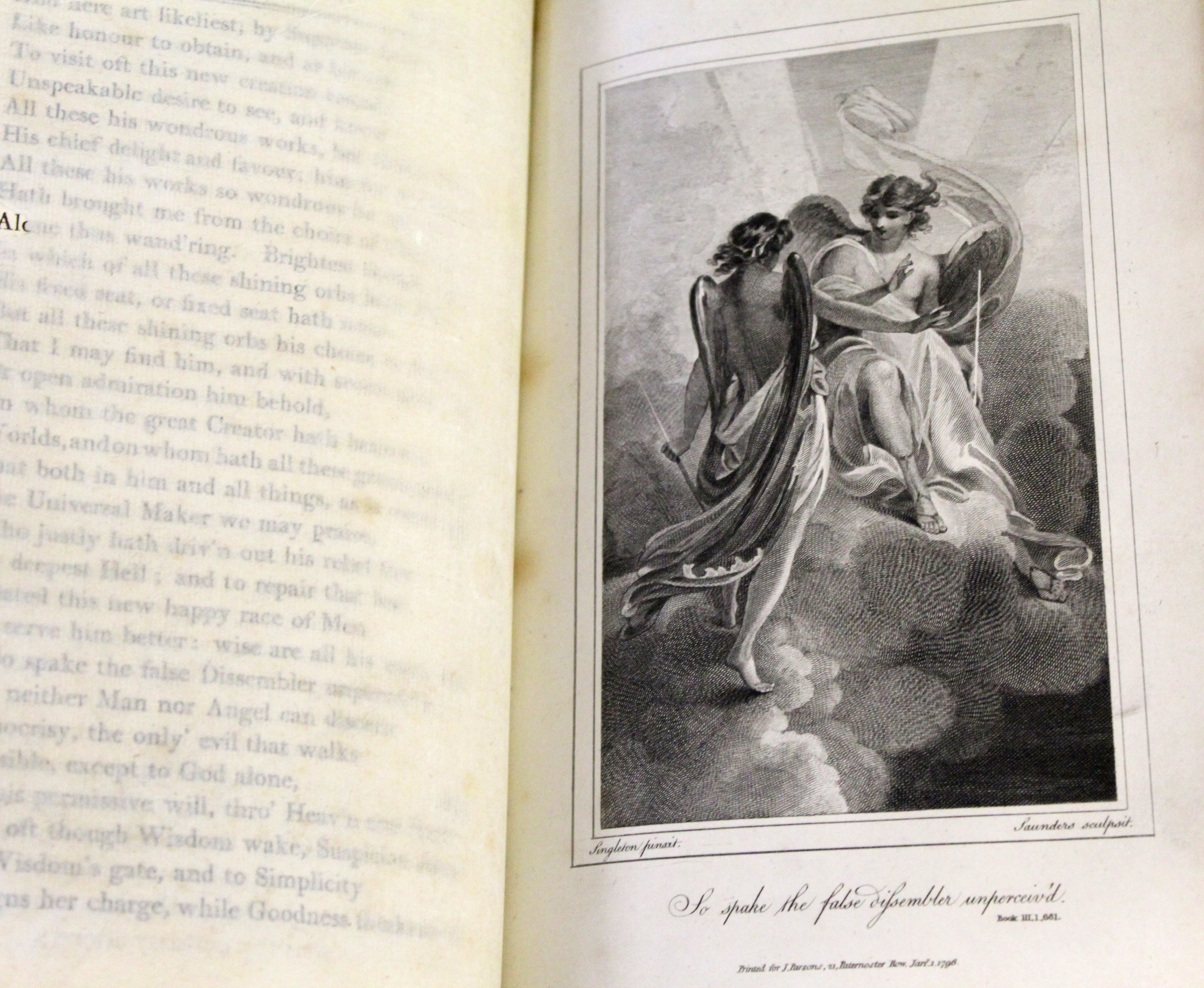 JOHN MILTON: PARADISE LOST WITH NOTES SELECTED FROM NEWTON AND OTHERS TO WHICH IS PREFIXED THE - Image 5 of 6