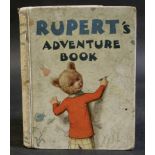 RUPERT'S ADVENTURE BOOK, [1940] annual, 4to, original pictorial boards worn