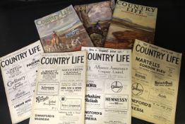 One box: COUNTRY LIFE, 29 issues, 1919, 1920, 1921, (including Xmas number 3rd December 1921), 1925,