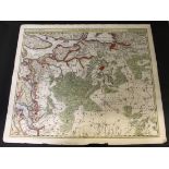 NICOLAES VISSCHER: BRABANTIAE BATAVAE PARS OCCIDENTALIS..., hand coloured engraved map of Brabant,