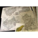 Approx 34 county maps including CHESHIRE, BEDFORDSHIRE, NORTHUMBERLAND, BERKSHIRE, HEREFORDSHIRE,