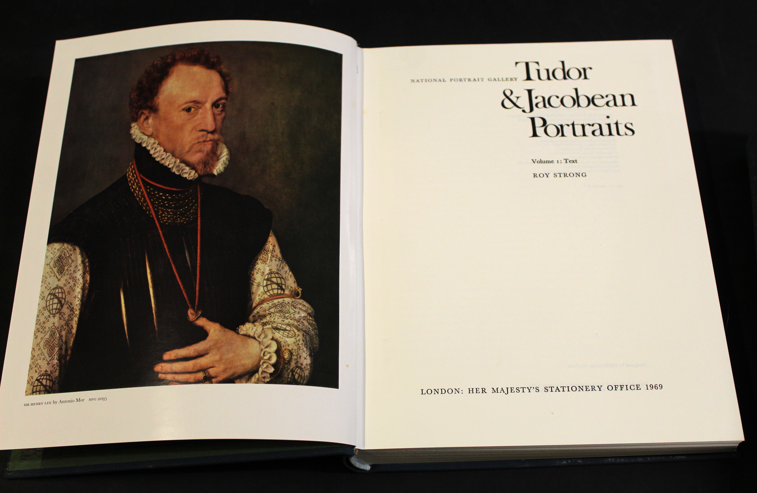 ROY STRONG: TUDOR AND JACOBEAN PORTRAITS, HMSO, 1969, 1st edition, 2 vols, 4to, original cloth gilt, - Image 2 of 2