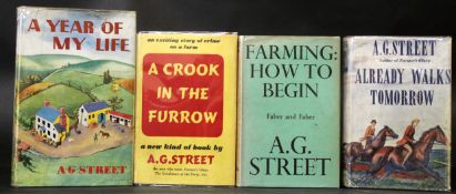 A G STREET: 4 titles: FARMING, HOW TO BEGIN, London, Faber & Faber, 1935, (September), 1st edition
