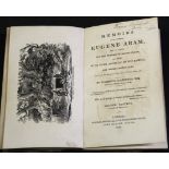 NORRISSON CAVENDISH SCATCHERD: 2 works in one: MEMOIRS OF THE CELEBRATED EUGENE ARAM..., London,