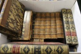 One box: bindings including MACMILLAN'S MAGAZINE, 1875-82 + THE VICTORIAN EMPIRE, 2 vols + GIBBONS