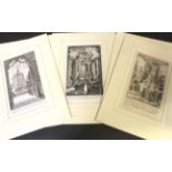 Eleven Johann Jacob Schubler (1689-1741) 18th century engravings, card mounted, approx plate sizes