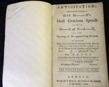 [RICHARD DICKELL]: ANTICIPATION CONTAINING THE SUBSTANCE OF HIS M...Y'S MOST GRACIOUS SPEECH TO BOTH