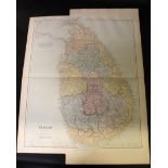 EDWARD STANFORD: CEYLON, coloured map [circa 1890], approx 750 x 565mm