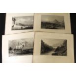 Packet: 25 book plate engravings by SAMUEL BRADSHAW (1832-1880) from VIEWS IN INDIA, CHINA AND ON