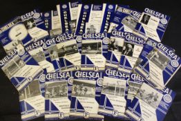 Official Chelsea Football Club programmes, 1964-season 1968/69, 49 issues including Chelsea v Man