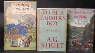 A G STREET: 3 titles: TO BE A FARMER'S BOY, London, Faber & Faber, 1935, 1st edition, original