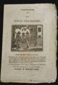 [SARAH MORE]: THE TWO SOLDIERS, London, sold by Howard & Evans, circa 1800, Chapbook, wood
