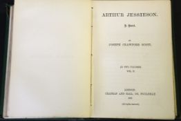 JOSEPH CRAWFORD SCOTT: ARTHUR JESSIESON, A NOVEL, London, Chapman & Hall, 1878, 1st edition, 2