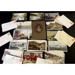 One box: good quantity mainly early 20th century picture postcards removed from 2 old albums,