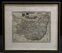 THOMAS WALPOLE: A NEW MAP OF SUFFOLK DRAWN FROM THE LATEST AUTHORITIES, hand coloured engraved