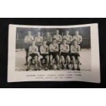Norwich City Football Club Season 1959/60 FA Cup photo card, signed in ink on reverse by 10 of the