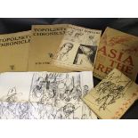 BOX FELIX TOPOLSKI CHRONICLES ETC including 1962 Chronicle vol 10, signed in pencil, mixed