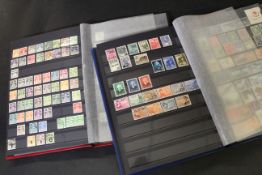 Two stock books, mint and used stamp collection, Denmark and Norway