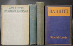 SINCLAIR LEWIS: BABBITT, New York, Harcourt Brace, 1922, 1st edition, 1st state, "Purdy" and "My" on