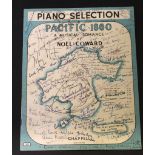 Music score of Pacific 1860, a musical romance, signed by the whole cast including NOEL COWARD,