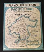 Music score of Pacific 1860, a musical romance, signed by the whole cast including NOEL COWARD,