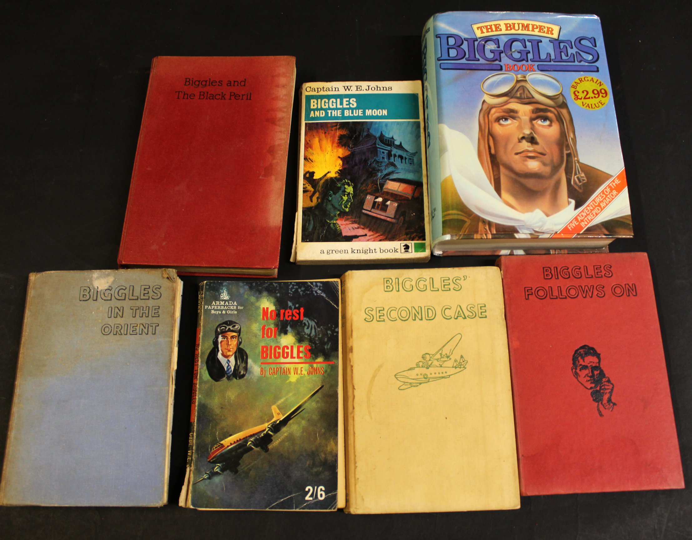 One box: W E JOHNS: BIGGLES GIMLET WORRALS etc titles