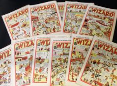 Packet: THE WIZARD COMIC, 1949, 51 issues, full year + December 22nd 1934 issue, original wraps