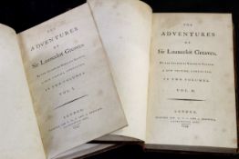 [TOBIAS SMOLLETT]: THE ADVENTURES OF SIR LAUNCELOT GREAVES, London for G G J & J Robinson, 1793, a