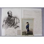 WILLIAM FREDERICK, DUKE OF GLOUCESTER (1776-1834): autograph letter signed dated October 11th 1820