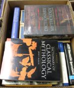 One box: Amatic dictionaries including DICTIONARY OF CLASSICAL MYTHOLOGY + HARTLEY'S FOREIGN PHRASES