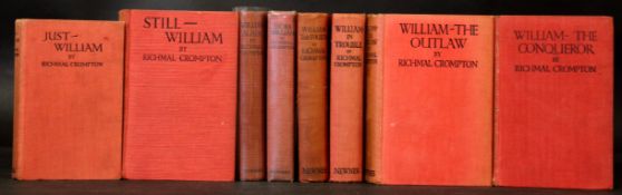 RICHMAL CROMPTON: 8 titles: JUST WILLIAM, London, George Newnes [1922], 1st edition, 4 numbered pp