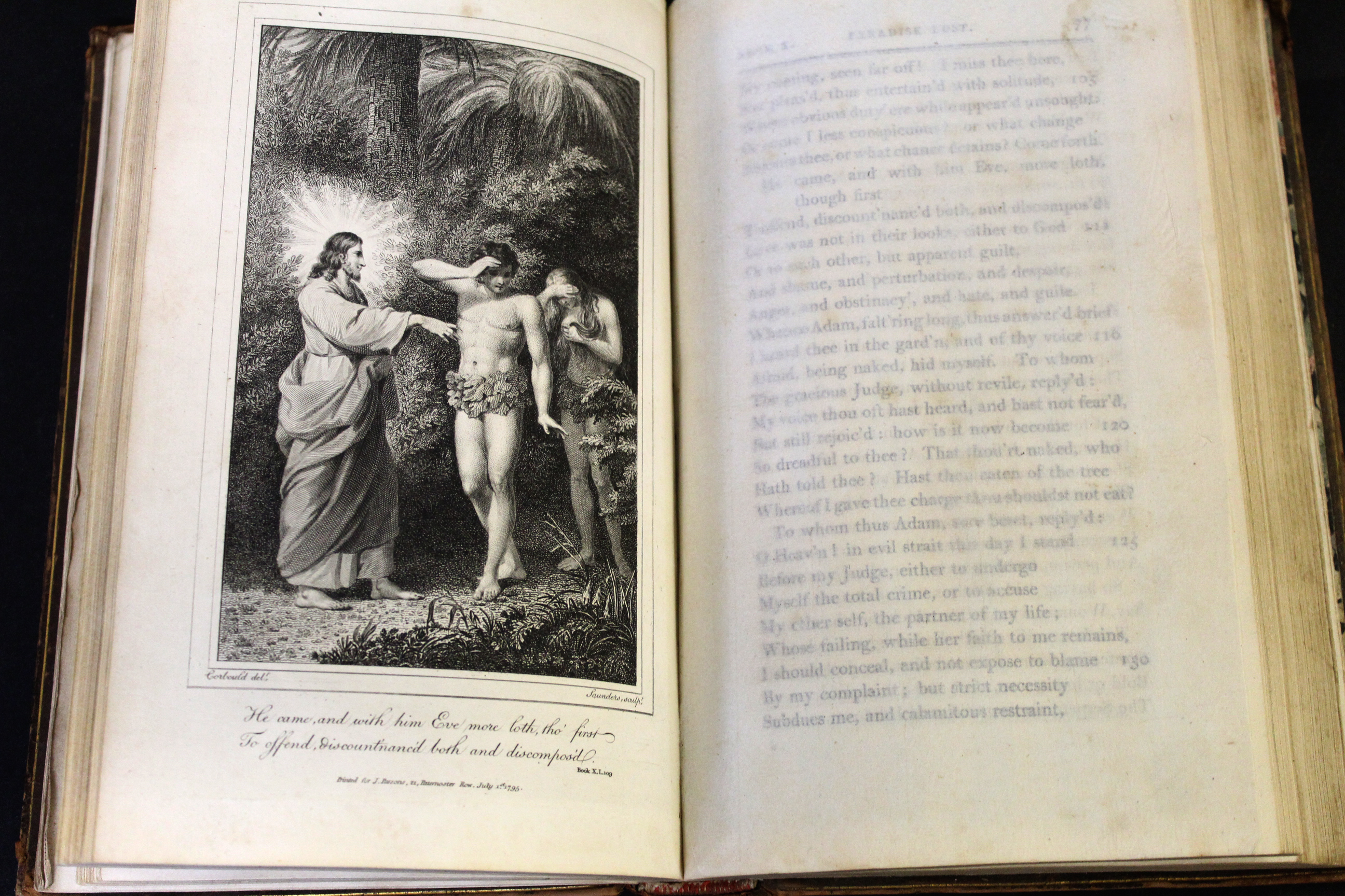 JOHN MILTON: PARADISE LOST WITH NOTES SELECTED FROM NEWTON AND OTHERS TO WHICH IS PREFIXED THE - Image 3 of 6