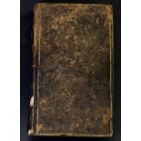 JAMES THOMSON: THE SEASONS, A HYMN, circa 1730, lacks title, old mottled calf, very worn