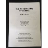 BRUCE CHATWIN: THE ATTRACTIONS OF FRANCE, London, Colophon Press, 1993, (10), advance reading copies