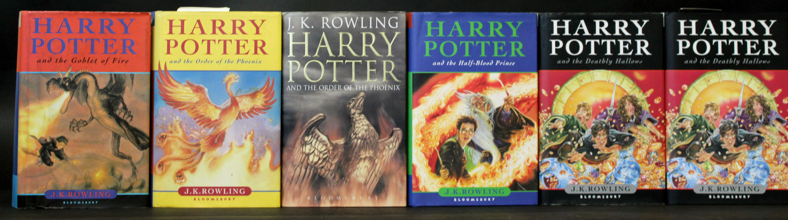 J K ROWLING: 5 titles: HARRY POTTER AND THE GOBLET OF FIRE, Bloomsbury, 2000, 1st edition,