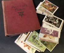 Packet: 70+ picture postcards, mainly of children, removed from an old album, including Margaret