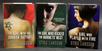 STIG LARSSON: 3 titles: THE GIRL WITH THE DRAGON TATTOO, London, 2008, 1st edition, original