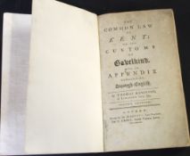 THOMAS ROBINSON: THE COMMON LAW OF KENT OR THE CUSTOMS OF GAVELKIND WITH AN APPENDIX CONCERNING