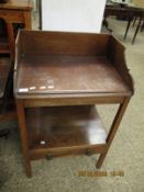 MAHOGANY FRAMED WASH STAND WITH SINGLE DRAWER WITH PRESSED KNOB HANDLES