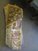 GOOD QUALITY YELLOW, RED AND CREAM FLORAL FLOOR CARPET