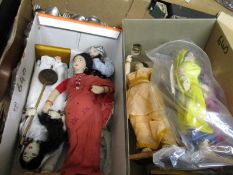 BOX CONTAINING MIXED CONTINENTAL DOLLS ETC