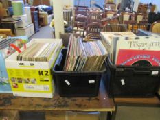 FOUR BOXES CONTAINING MIXED VINYL RECORDS
