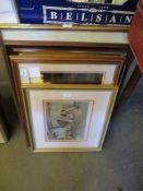 QUANTITY OF MIXED PICTURES, PRINTS, RUSSELL FLINT PRINT ETC