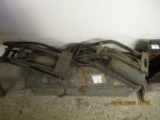 TWO VINTAGE FOOT PUMPS AND TIN (3)