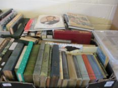 TWO BOXES OF MIXED BOOKS ETC
