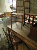 FOUR BEECHWOOD FRAMED CANE SEATED BEDROOM CHAIRS