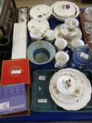 MIXED LOT OF ALFRED MEAKIN ROSE DECORATED DESSERT SERVICE, RADFORDS AUTUMN LEAF DISHES ETC